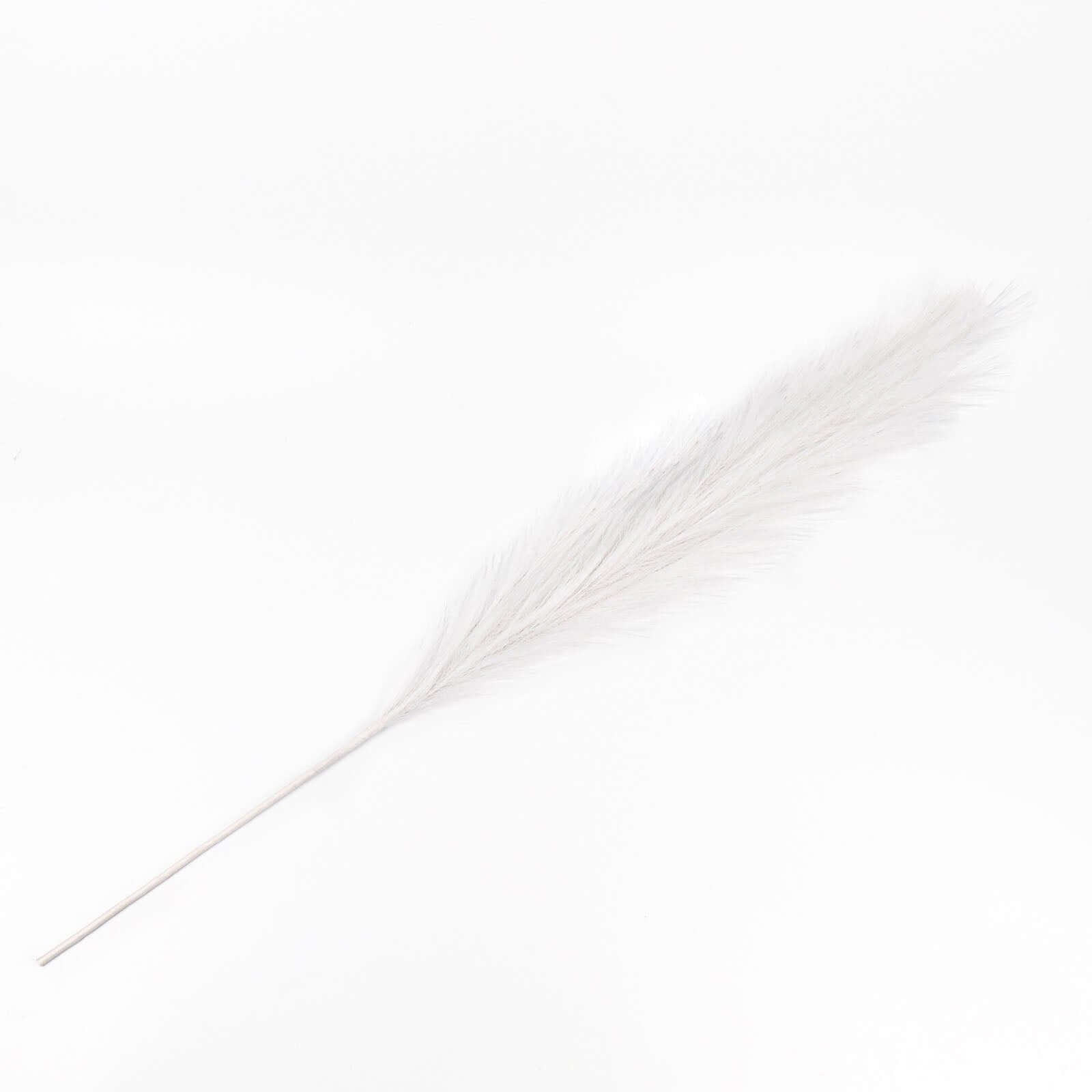 3 Stems Artificial Pampas Grass Decor White - Soft Realistic Faux Ornamental Grass Branches for Rustic Boho Chic Backdrops Floral Styling & Vase Displays 44"