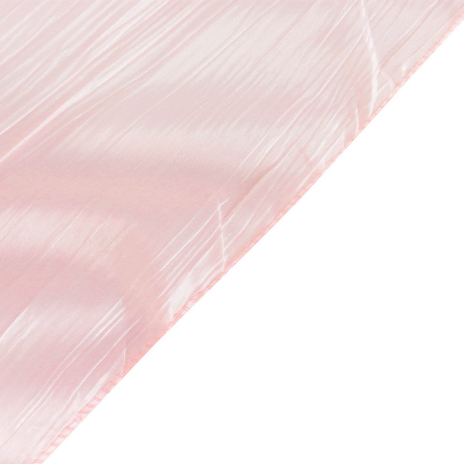 Taffeta 72"x72" Table Overlay Square Tablecloth Blush - Accordion Crinkle Table Cover