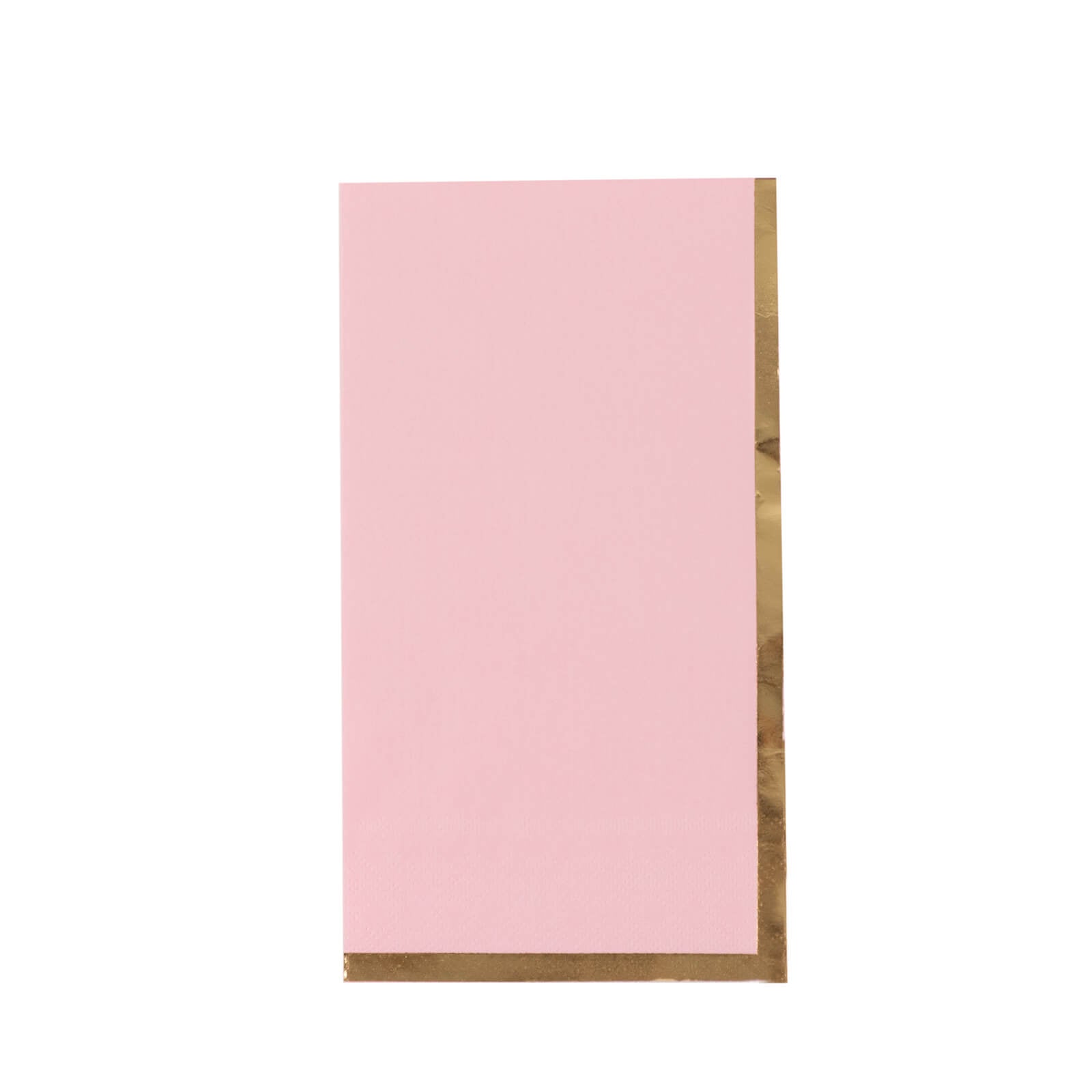 50-Pack Paper Dinner Napkins Pink with Gold Foil Edge 2 Ply - Stylish Disposable Napkins