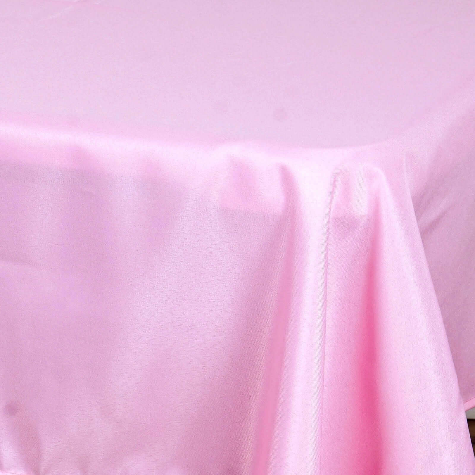 Polyester Square 54"x54" Tablecloth Pink - Wrinkle-Resistant & Durable Table Cover