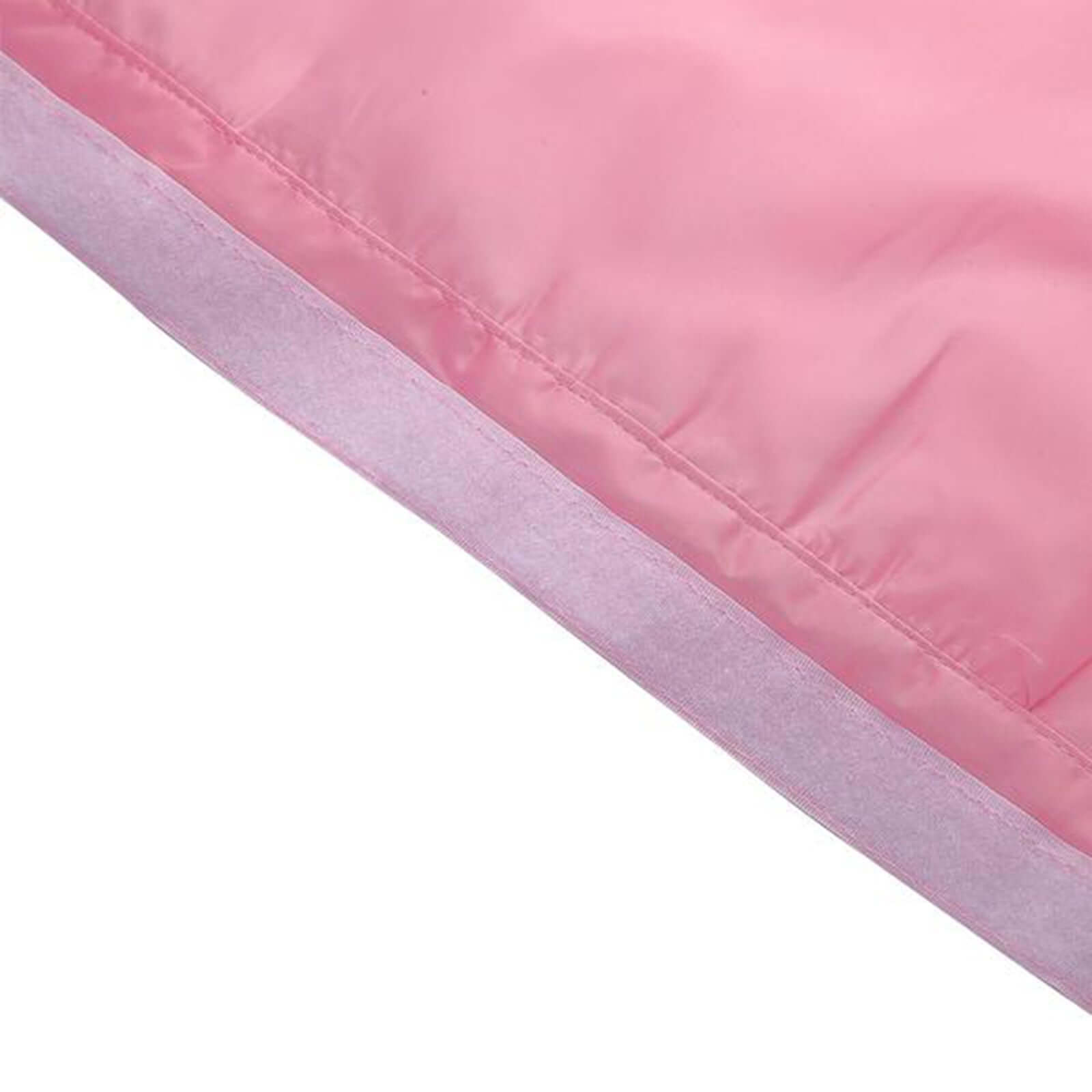 Tulle 21ft Table Skirt Pink/Rose Quartz - 4 Layer Pleated Tutu Table Cover