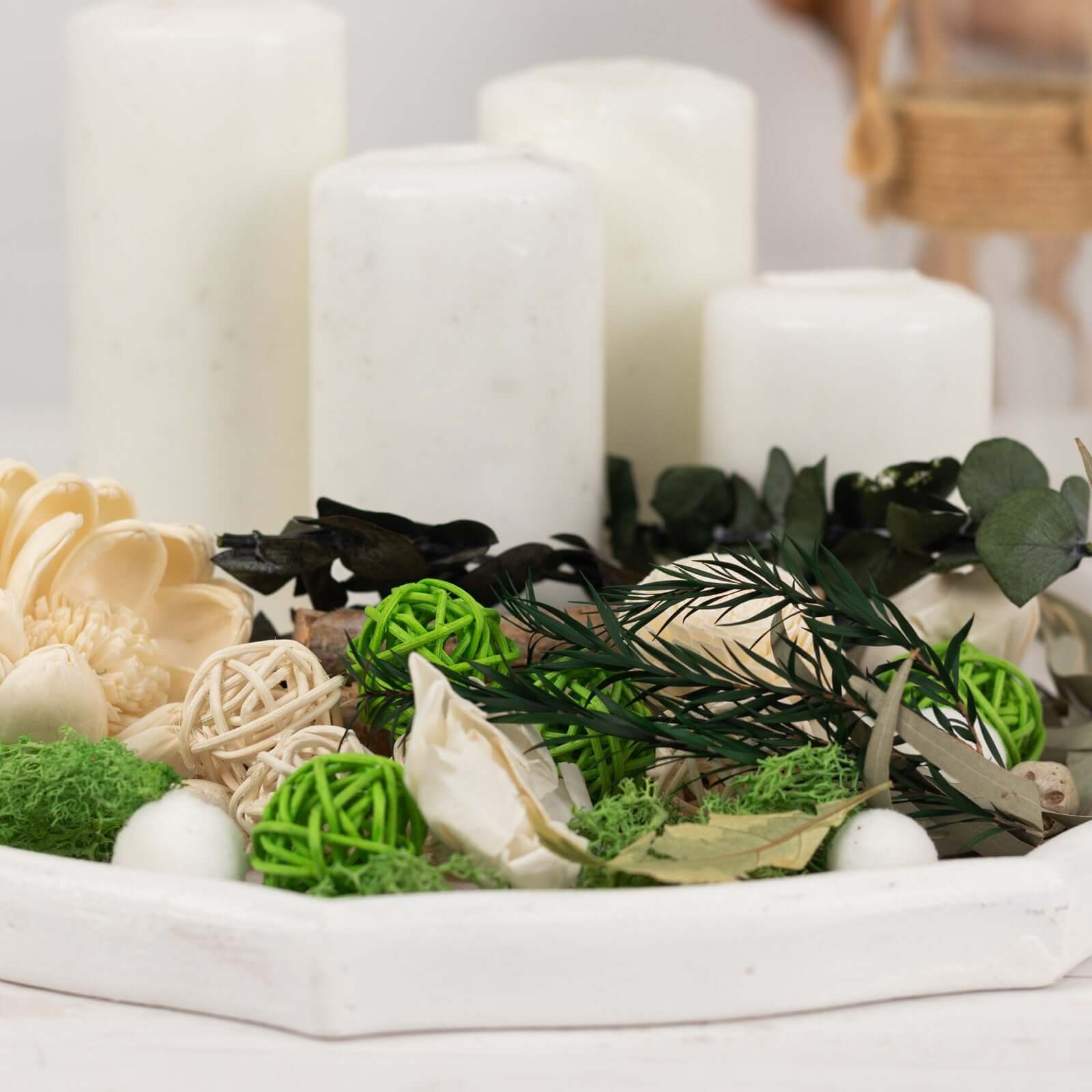 Set of Natural Potpourri Vase Fillers Dried Assorted with Vanilla Fragrance Oil - DIY Decorations