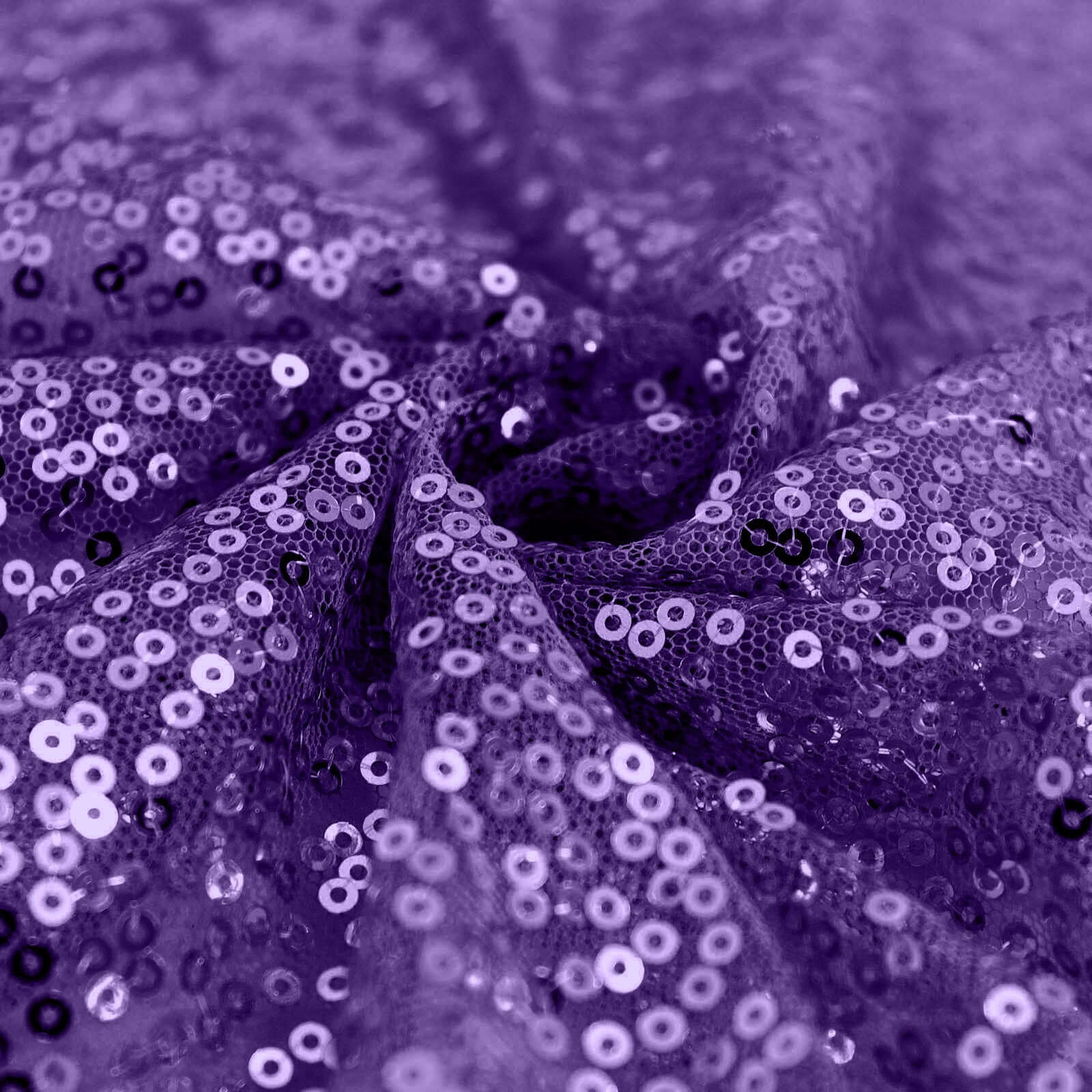 Sequin 120" Round Tablecloth Purple - Seamless Glittering Table Cover