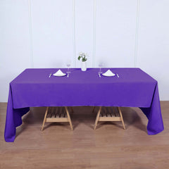 Polyester 60"x126" Rectangle Tablecloth Purple - Wrinkle-Resistant Table Cover