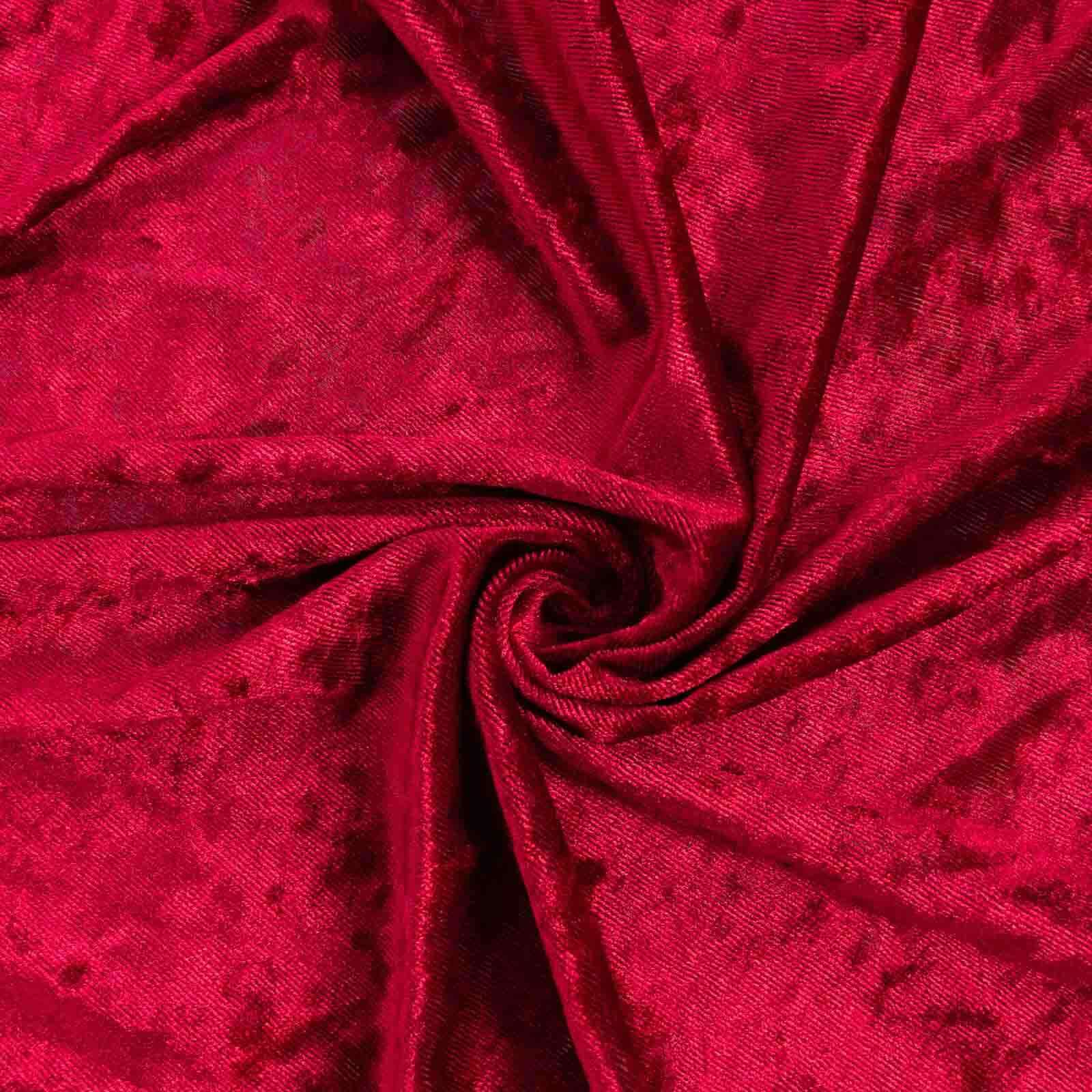 Red Crushed Velvet Backdrop Curtain – 5ft x 12ft Event Drape with Rod Pocket, Privacy Panel for Photo Booths & Events