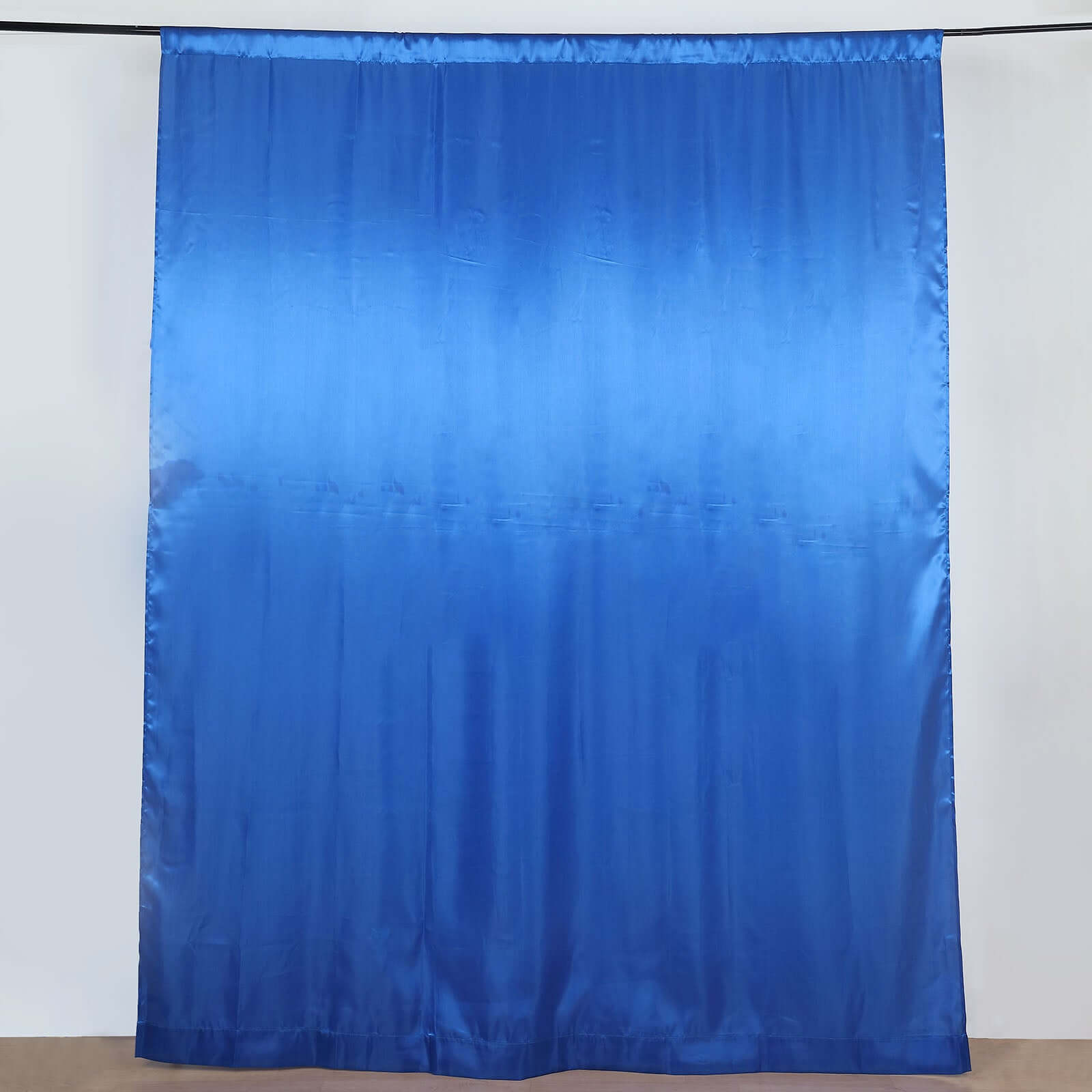 8ftx10ft Royal Blue Satin Event Curtain Drapes, Backdrop Event Panel