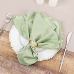 5 Pack Scuba 20"x20" Napkins Sage Green - Durable & Reusable Dinner Napkins