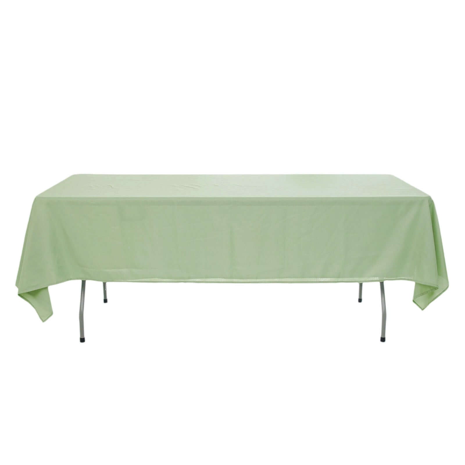 Polyester 60"x126" Rectangle Tablecloth Sage Green - Wrinkle-Resistant Table Cover