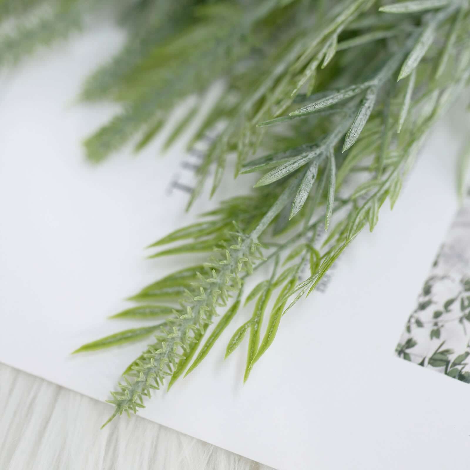 2 Bushes 15" Artificial Sagebrush Fern Stems, Indoor Faux Plants