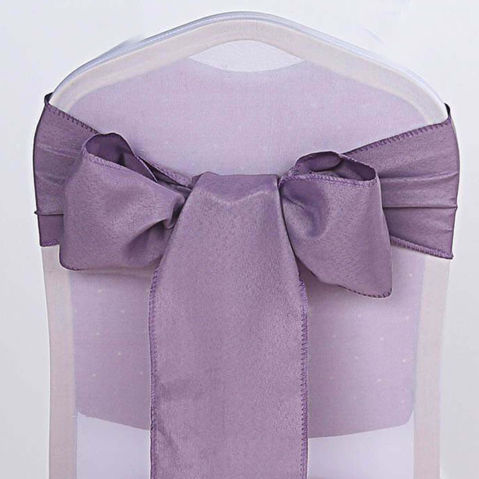 5 Pack Polyester Chair Sashes Violet Amethyst 6"x108"