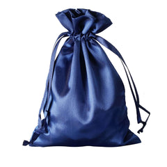 12 Pack 5"x7" Navy Blue Satin Drawstring Wedding Party Favor Gift Bags