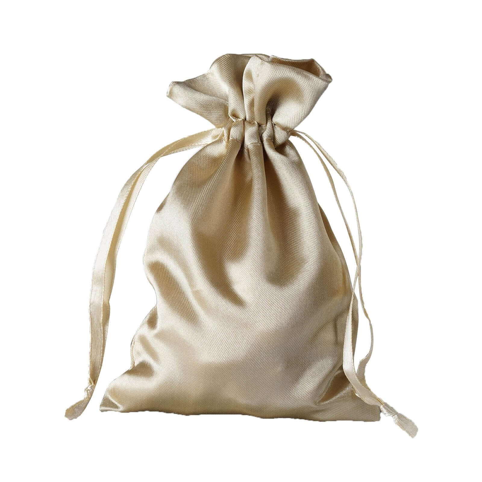 12 Pack 4"x6" Champagne Satin Drawstring Wedding Party Favor Gift Bags