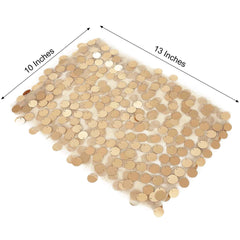 5 Pack Big Payette Sequin 13"x10" Chair Sash Bands Matte Champagne - Stylish Glittering Decor for Weddings & Gatherings