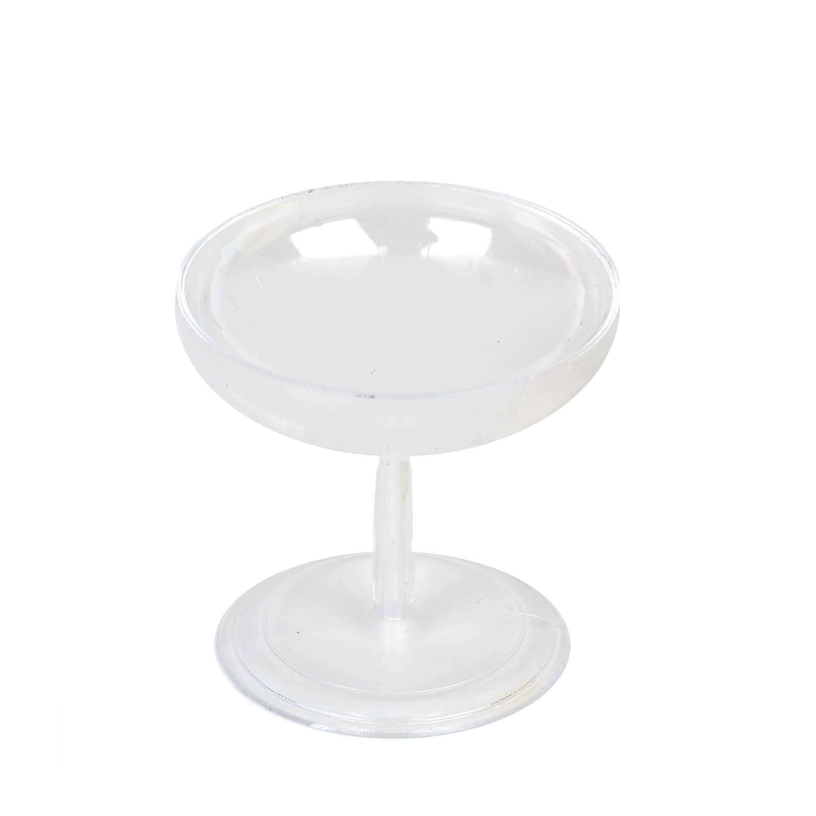 12-Pack Plastic Dessert Cup Candy Dishes Clear - Decorative Mini Pedestal Stands for Treats 2"