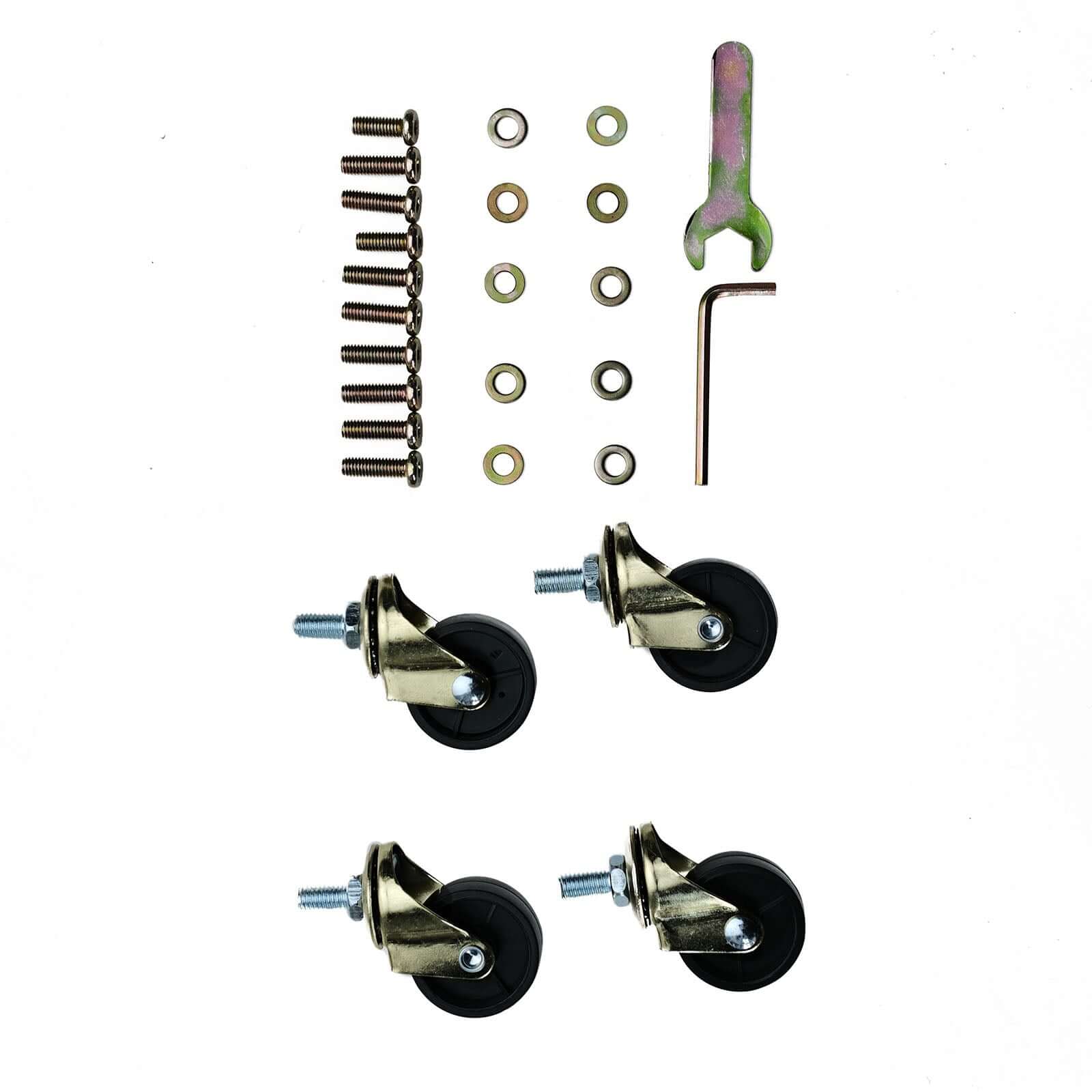 Gold Metal Bar Cart with Mirror Serving Tray 2-Tier - Round Teacart Island Trolley for Events 2.5ft