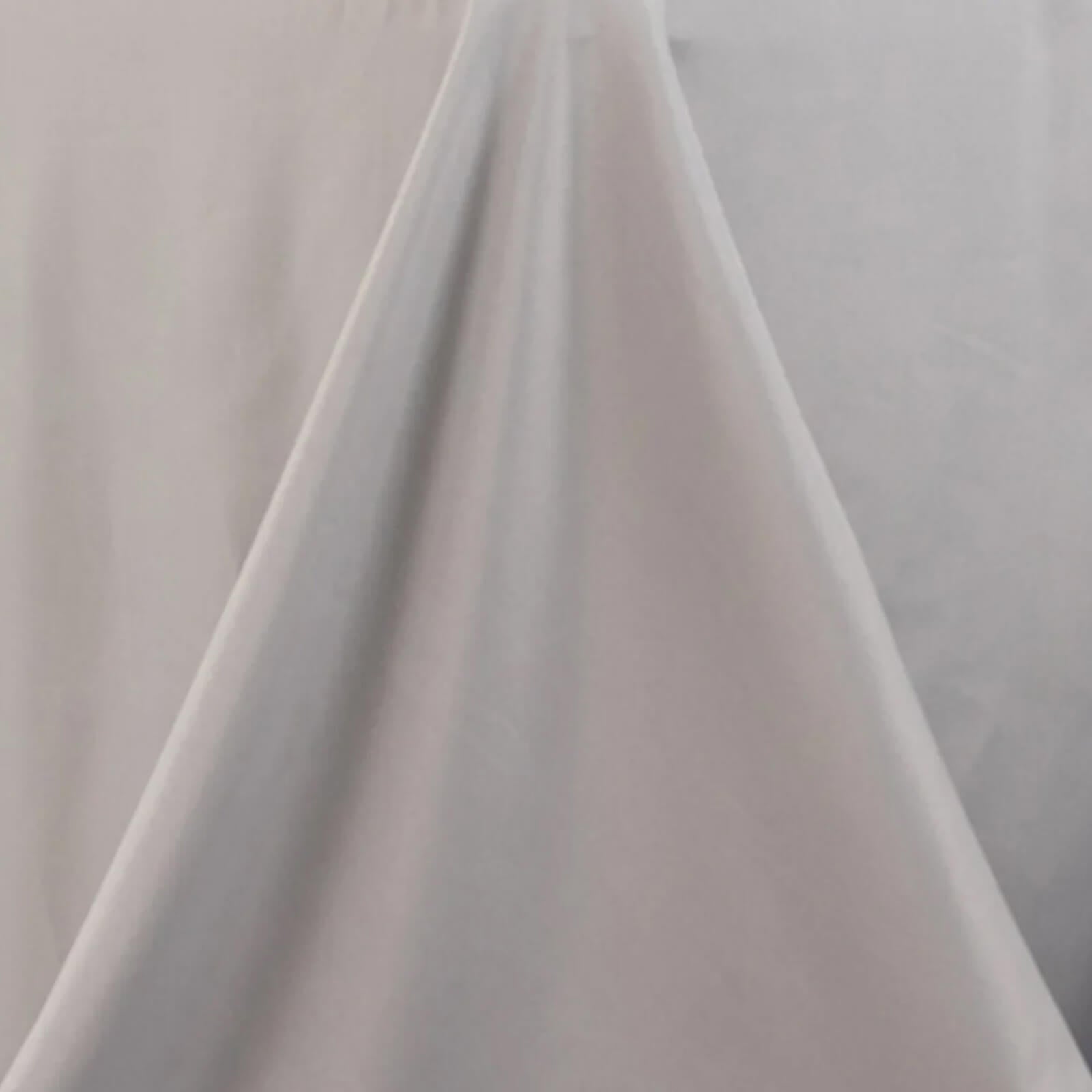 Premium Polyester 90"x156" Rectangle Tablecloth Silver - Seamless 220GSM Stain-Resistant Table Cover