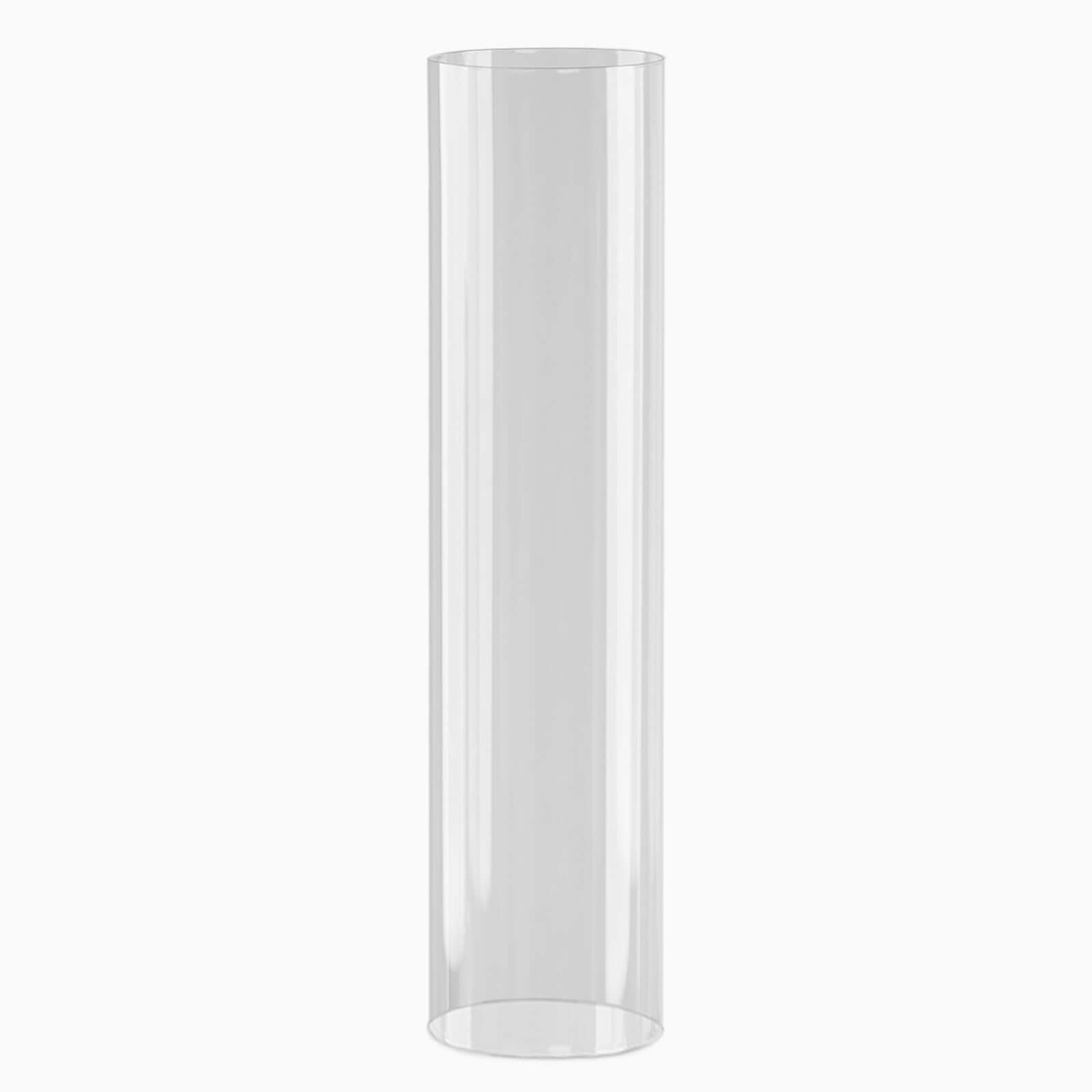 2-Pack Clear Glass Candelabra Shades Open End Hurricane Design - Stylish Table Centerpiece 24"