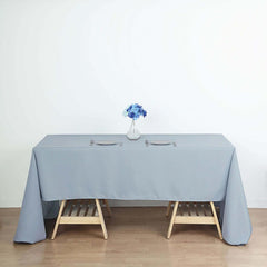 Polyester 60"x126" Rectangle Tablecloth Dusty Blue - Wrinkle-Resistant Table Cover