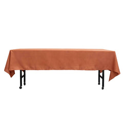 Polyester 60"x102" Rectangle Tablecloth Terracotta (Rust) - Durable Table Cover