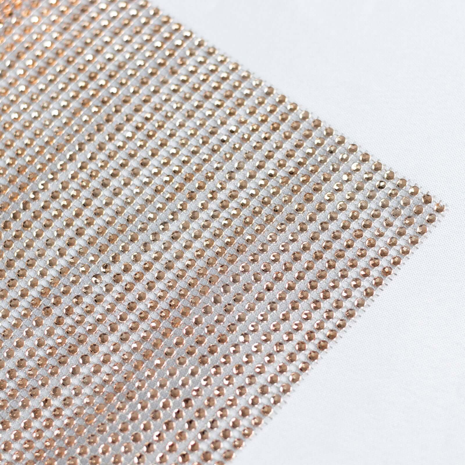 Crystal Rhinestone 10"x108" Table Runner Champagne - Chic Diamond Accent