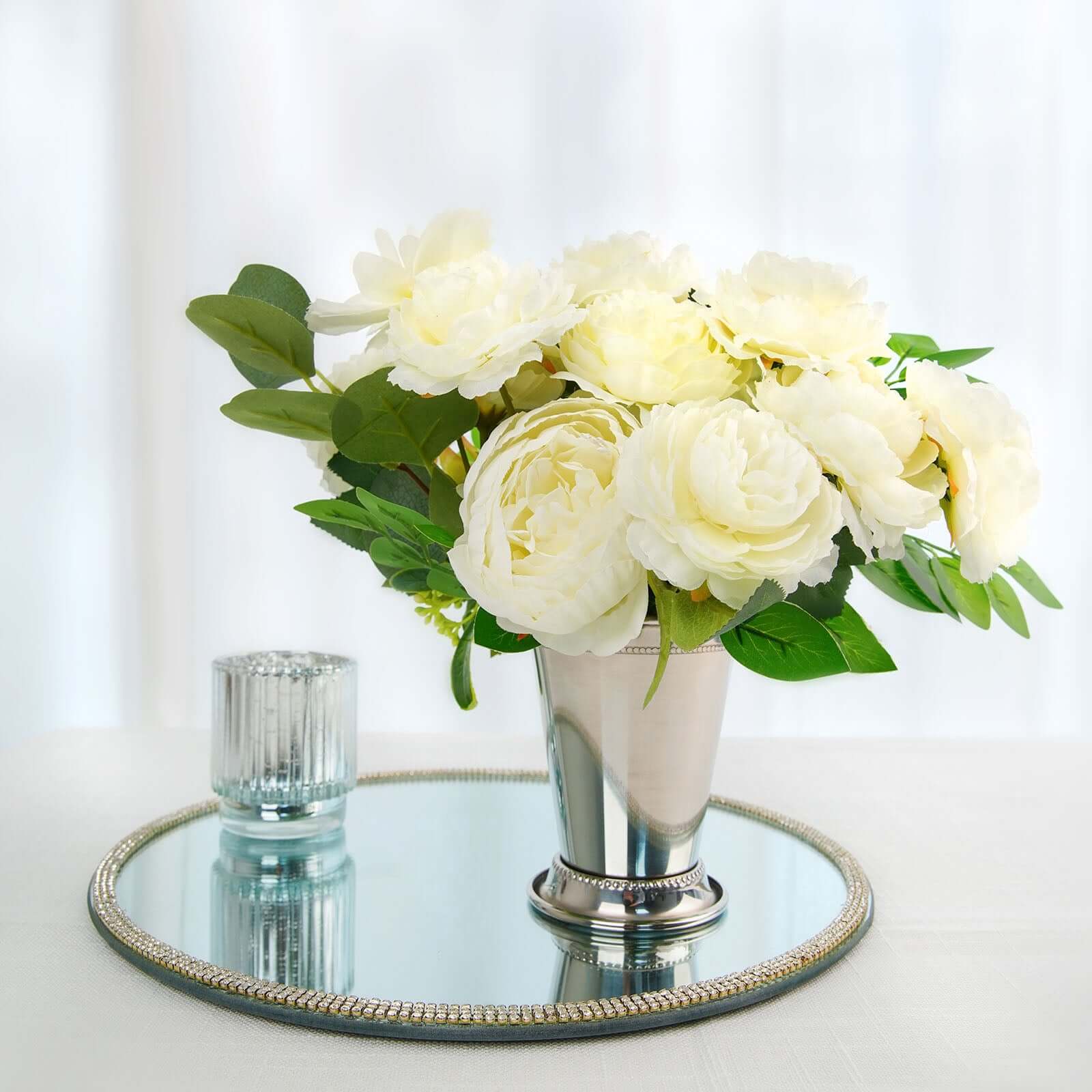 Mint Julep Cup Vase Stainless Steel Silver - Perfect for Flower Arrangements and Event Decor 4.5"