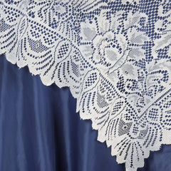 Lace 54"x54" Table Overlay Square Tablecloth White - Stylish Victorian Design Event Decor
