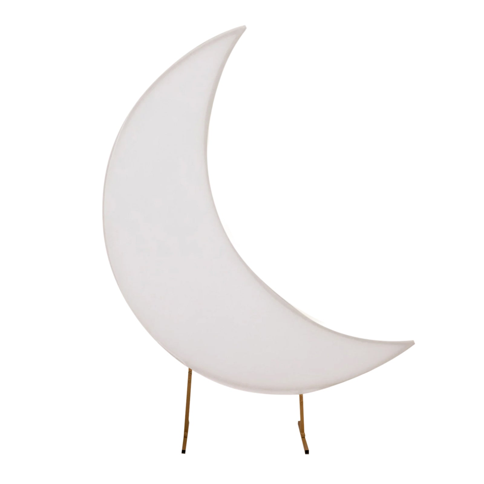 6.5ft White Spandex Crescent Moon Chiara Backdrop Stand Cover, Custom Stretch Fitted Wedding Arch Cover