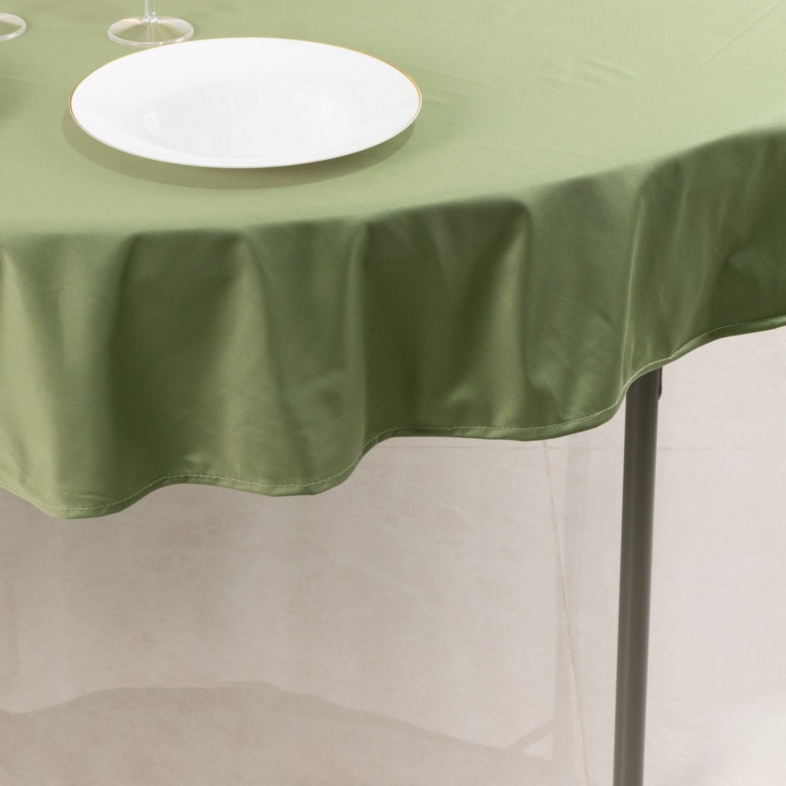 Scuba Round 70" Tablecloth Dusty Sage Green - Wrinkle Free & Stain Resistant Table Cover