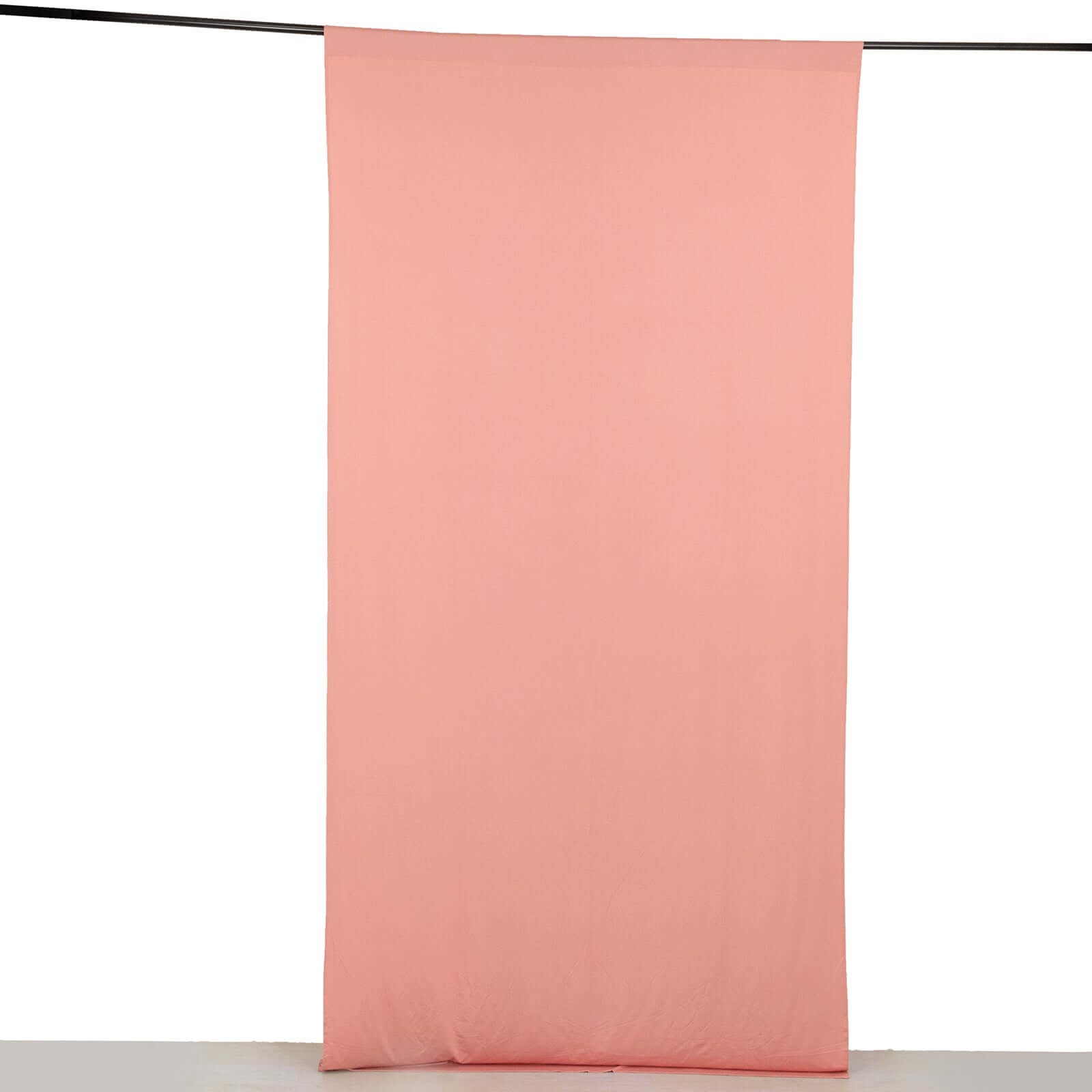 Dusty Rose 4-Way Stretch Spandex Event Curtain Drapes, Wrinkle Free Backdrop Event Panel with Rod Pockets - 5ftx10ft