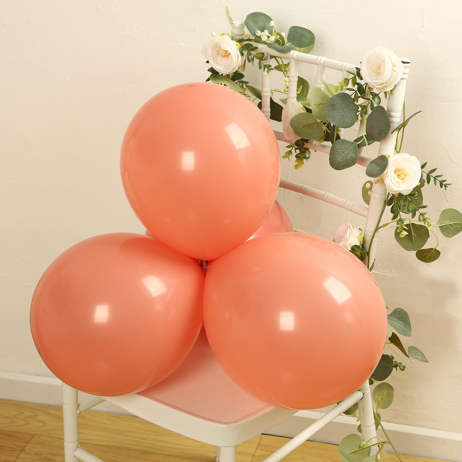 50 Pack Matte Pastel Dusty Rose Biodegradable Balloons 12", Round Eco-friendly Thick Latex Party Balloons