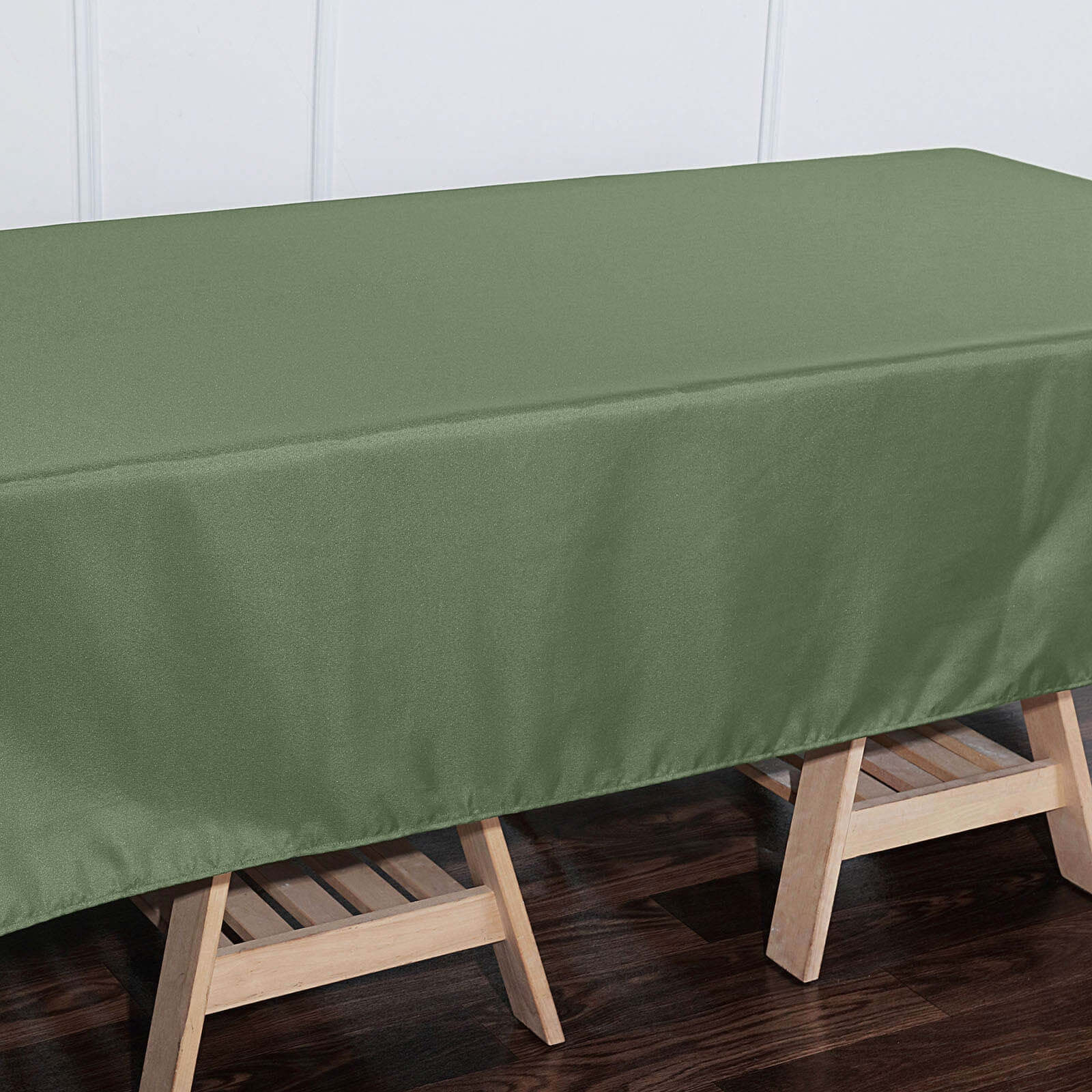 Polyester 60"x126" Rectangle Tablecloth Olive Green - Wrinkle-Resistant Table Cover