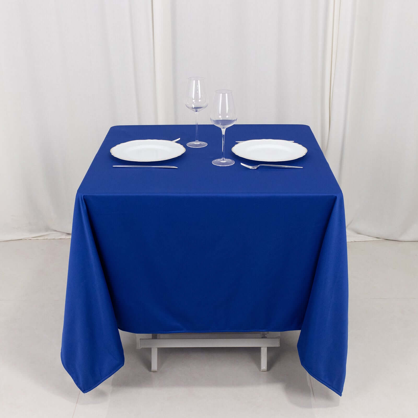 Scuba Square 70"x70" Tablecloth Royal Blue - Wrinkle Free & Stain Resistant Table Cover