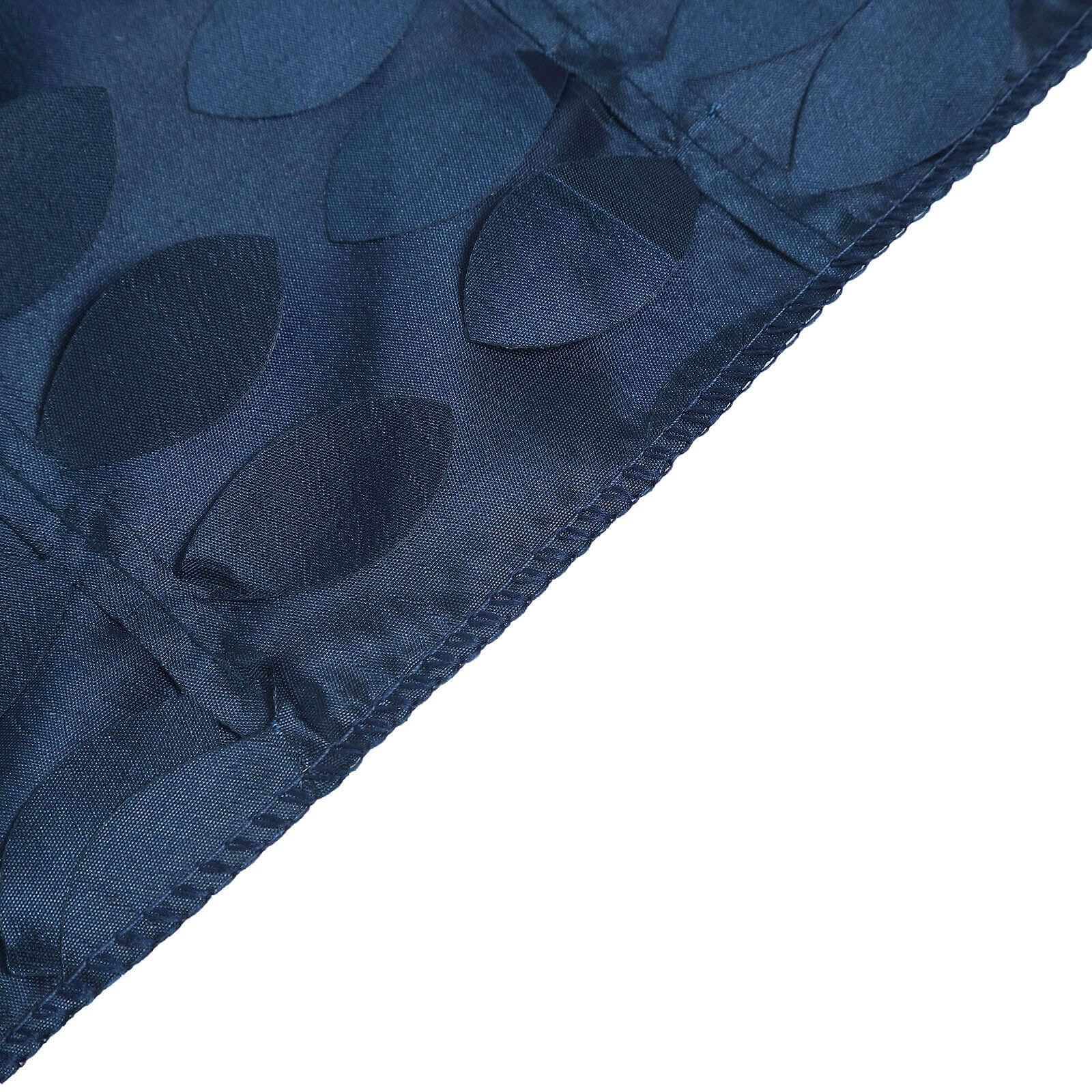 Taffeta 54"x54" Table Overlay Square Tablecloth Navy Blue 3D Leaf Petal Table Cover