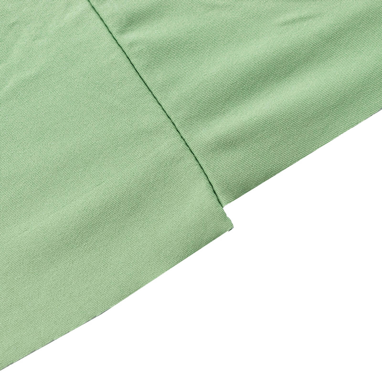 Spandex Rectangle 72"x30" Table Skirt Sage Green with Wavy Skirt-Like Effect Table Cover