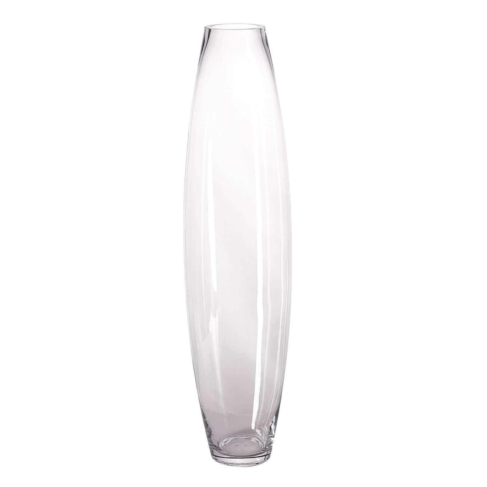 Glass Vase Cylinder Design Tapered Clear - Durable Heavy Duty Flower Centerpiece for Events 31"