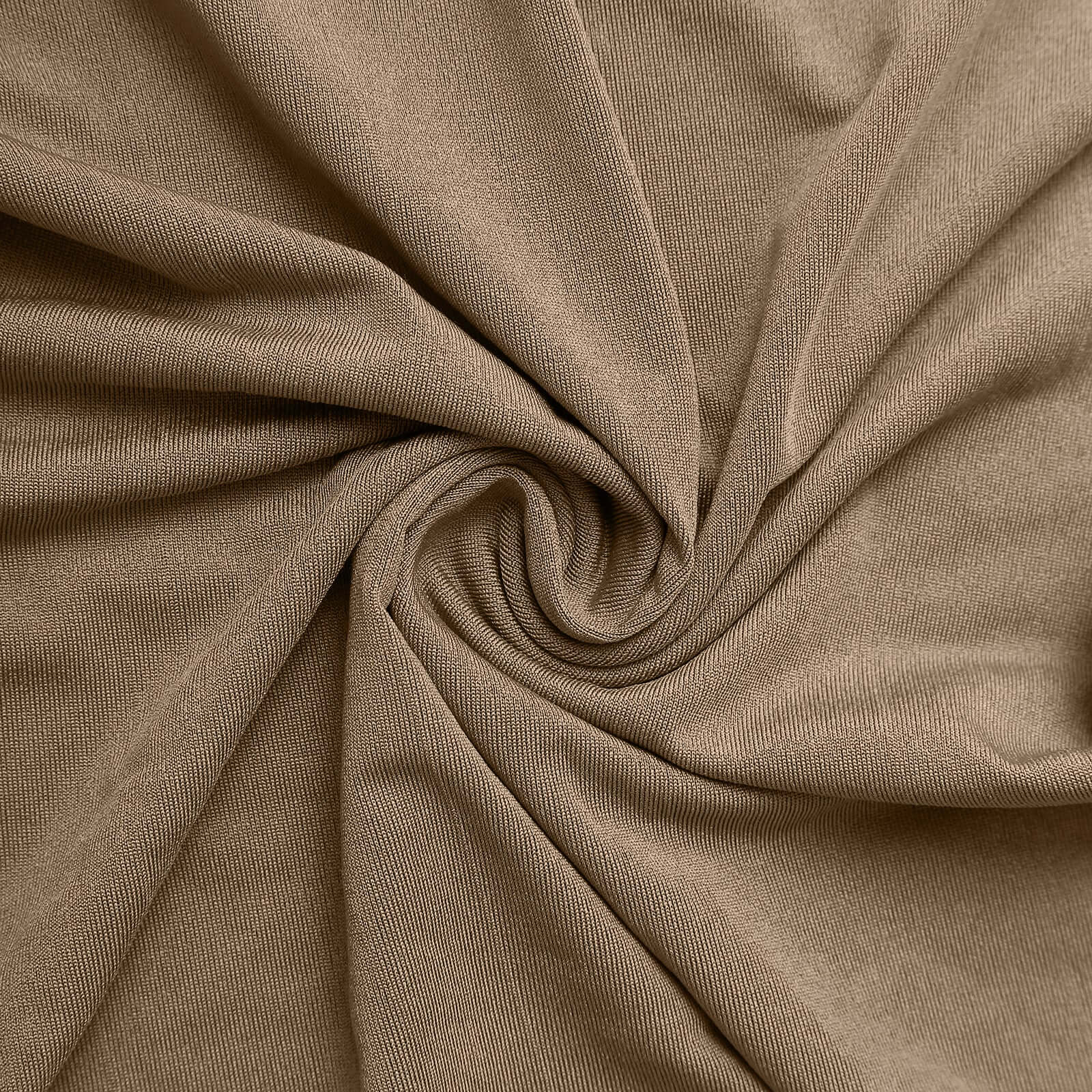 8ft Taupe Spandex Fitted Open Arch Wedding Arch Cover, Double-Sided U-Shaped Backdrop Slipcover