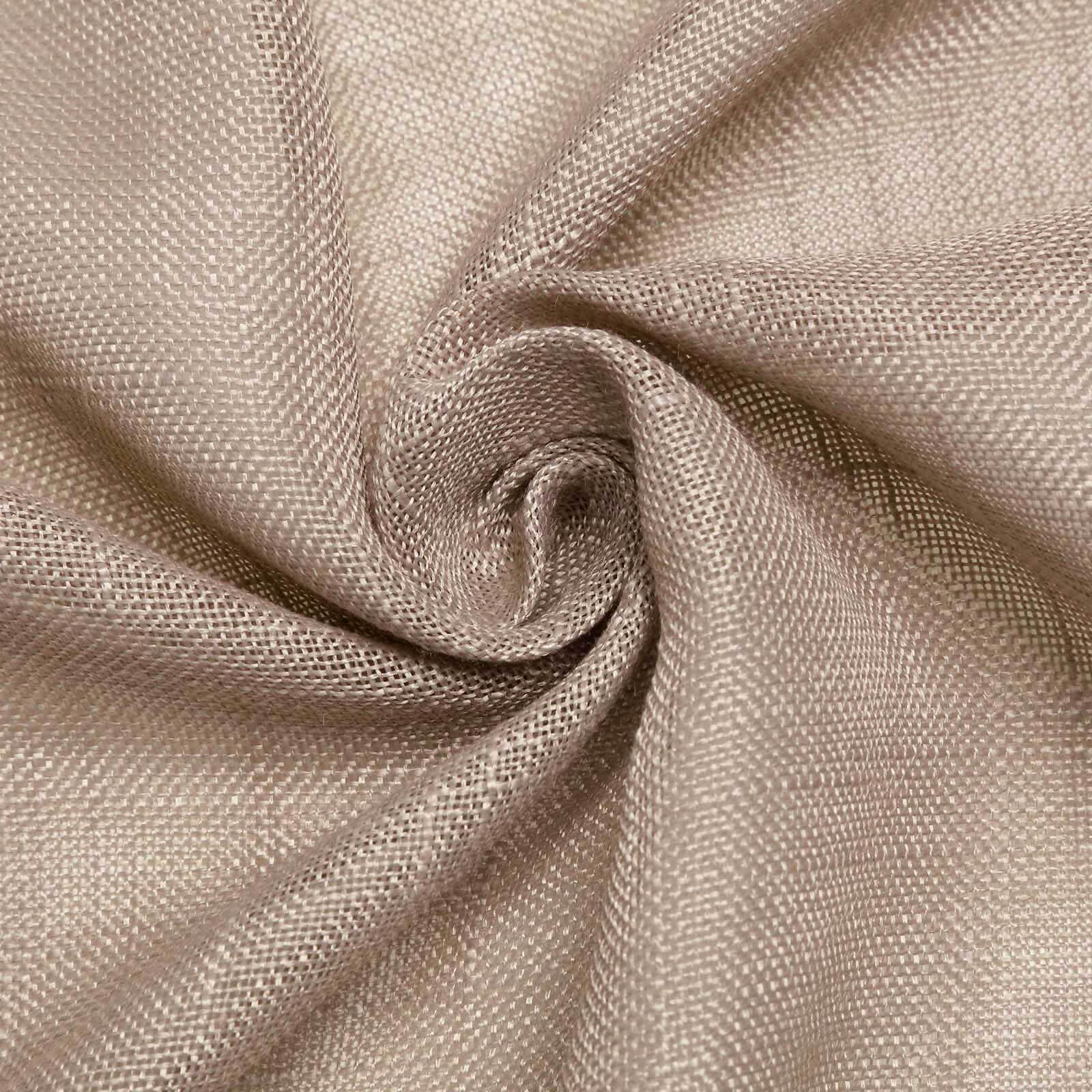 Faux Linen 12"x108" Table Runner Taupe - Slubby Textured & Wrinkle Resistant Table Decor