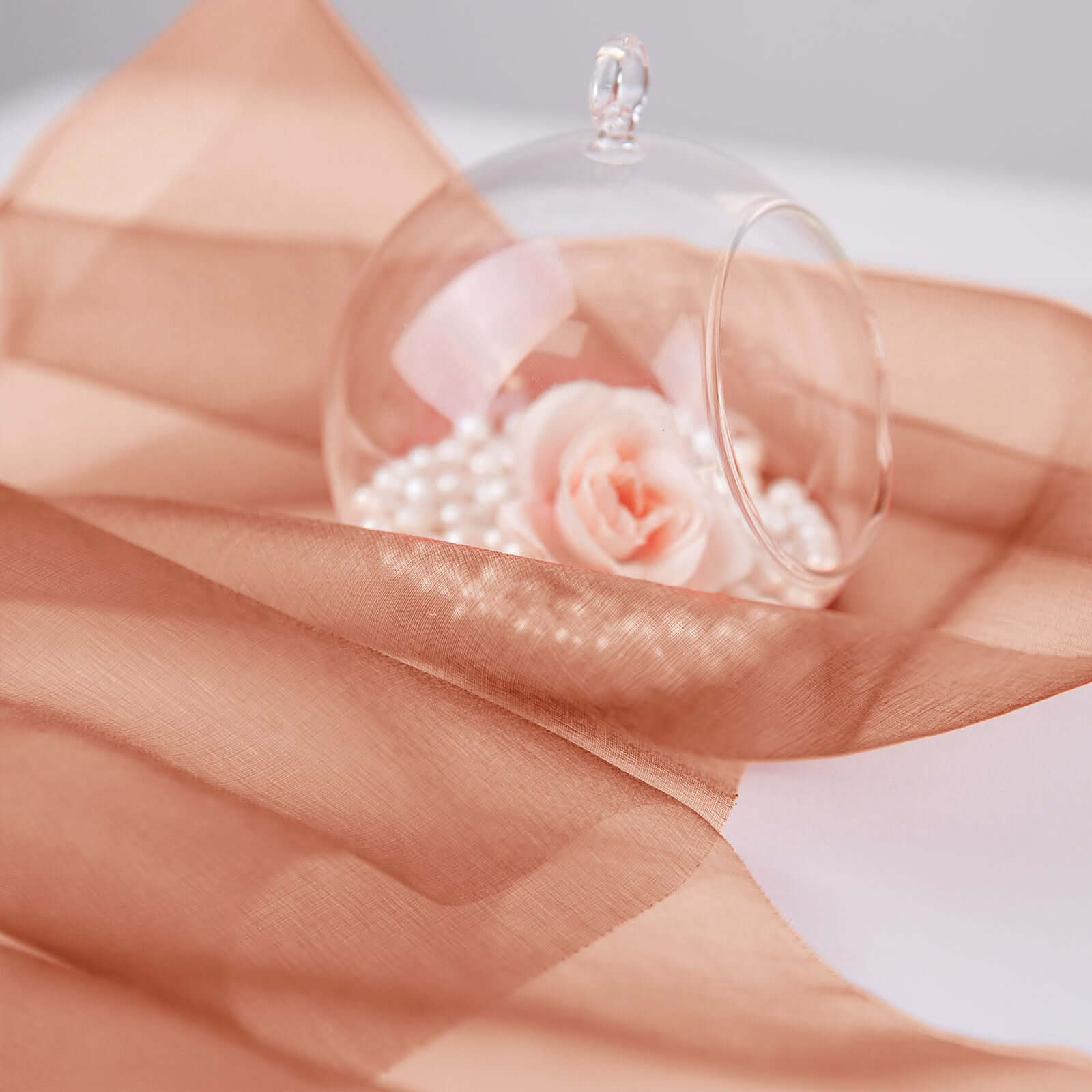 12"x10yd Terracotta (Rust) Sheer Chiffon Fabric Bolt, DIY Voile Drapery Fabric