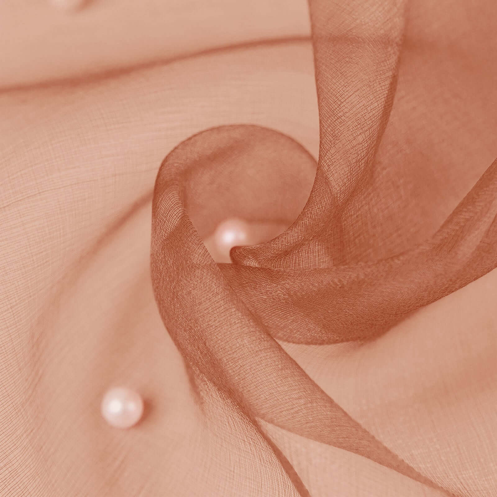 12"x10yd Terracotta (Rust) Sheer Chiffon Fabric Bolt, DIY Voile Drapery Fabric