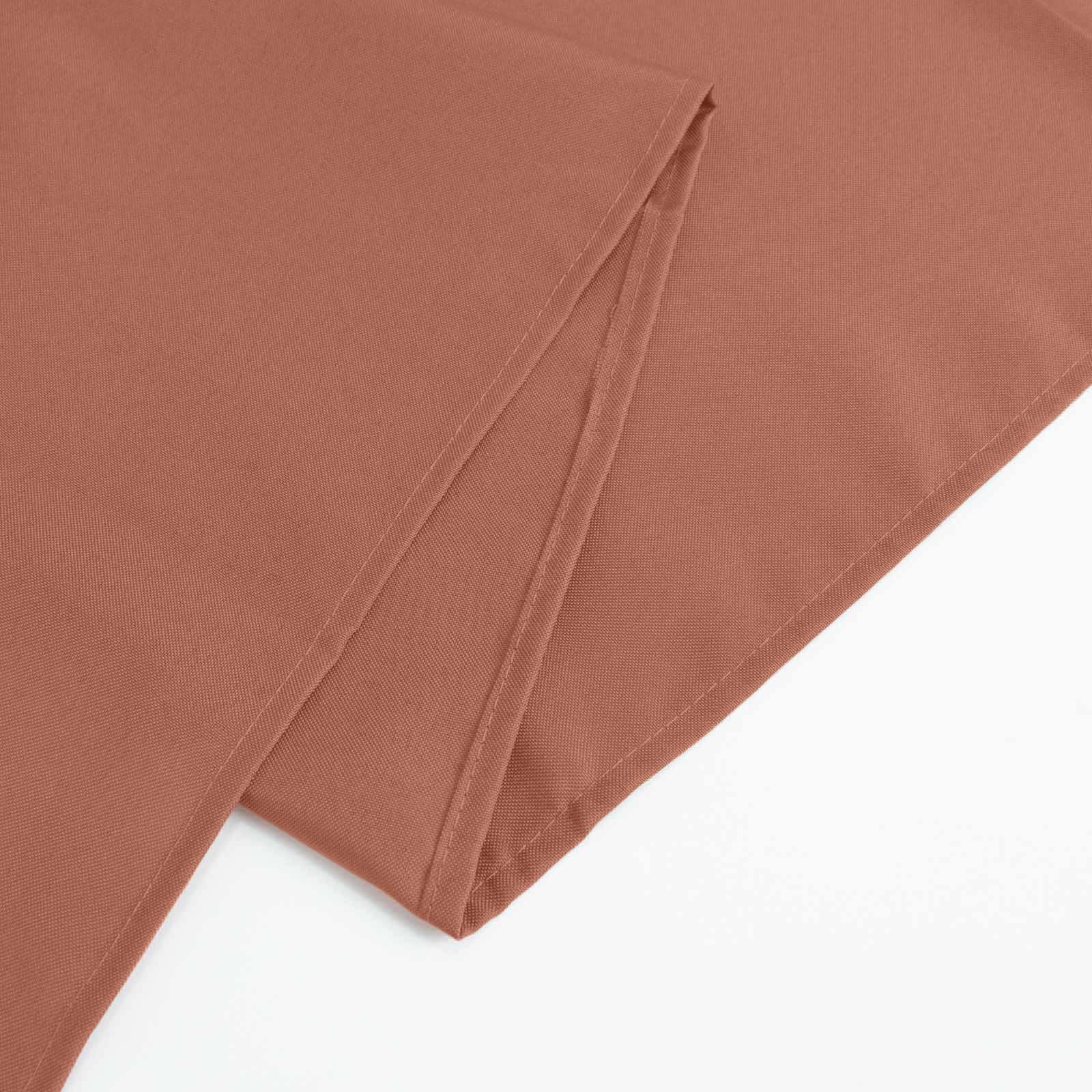 Polyester 72"x120" Rectangle Tablecloth Terracotta (Rust) - Durable and Stylish Table Cover