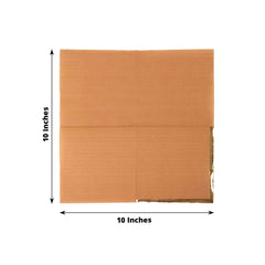 50-Pack Paper Beverage Napkins Terracotta (Rust) with Gold Foil Edge - 2 Ply Disposable Soft 18GSM Cocktail Napkins 5"x5"