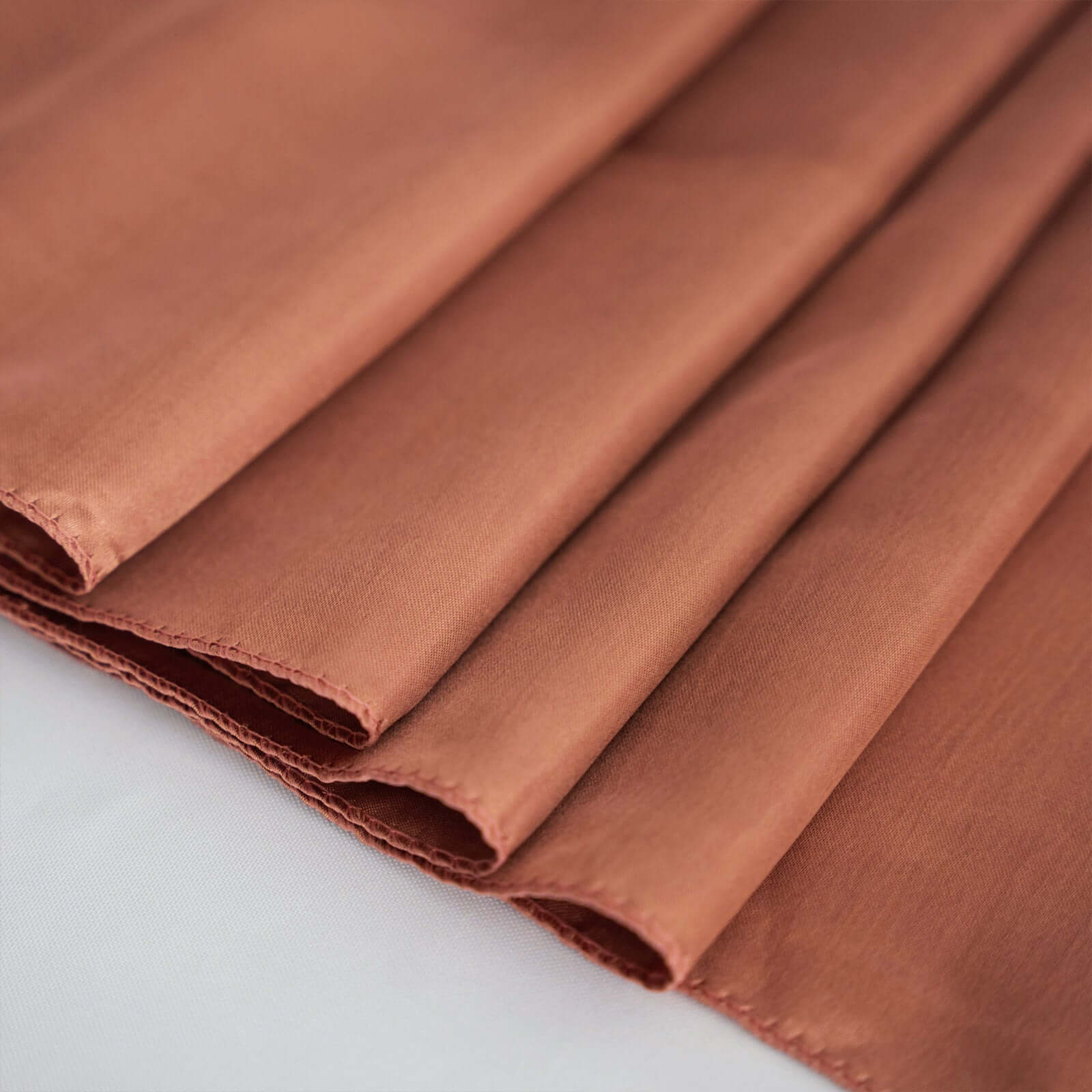 Satin 60"x60" Table Overlay Square Tablecloth Terracotta (Rust) - Smooth Silky Touch Table Cover