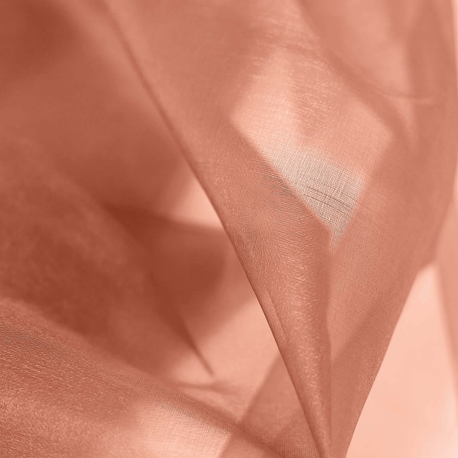 54"x10yd Terracotta (Rust) Solid Sheer Chiffon Fabric Bolt, DIY Voile Drapery Fabric