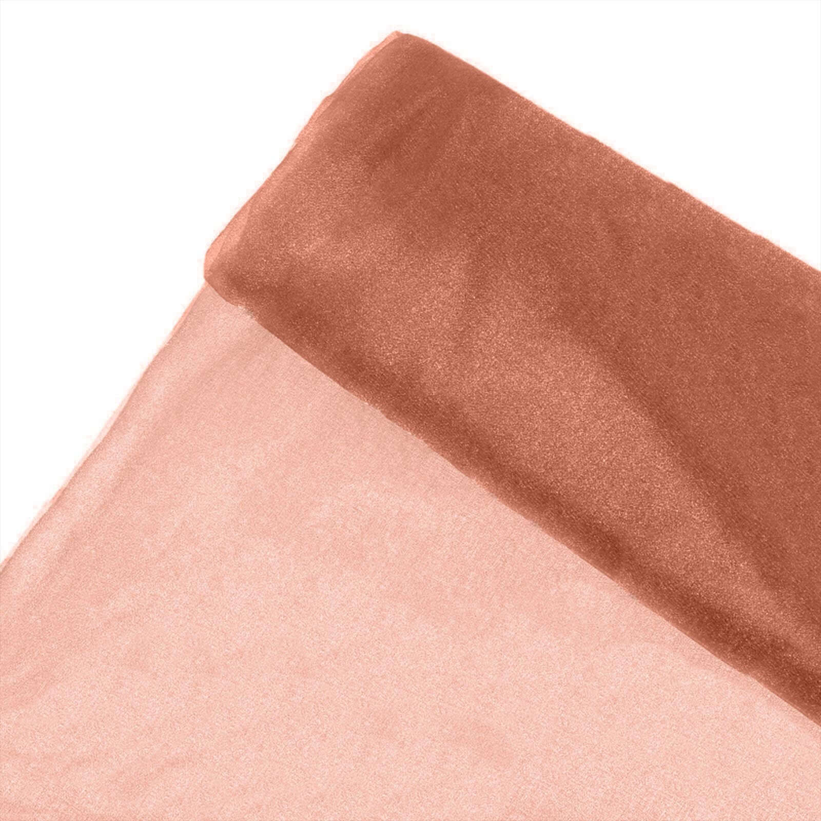 54"x10yd Terracotta (Rust) Solid Sheer Chiffon Fabric Bolt, DIY Voile Drapery Fabric
