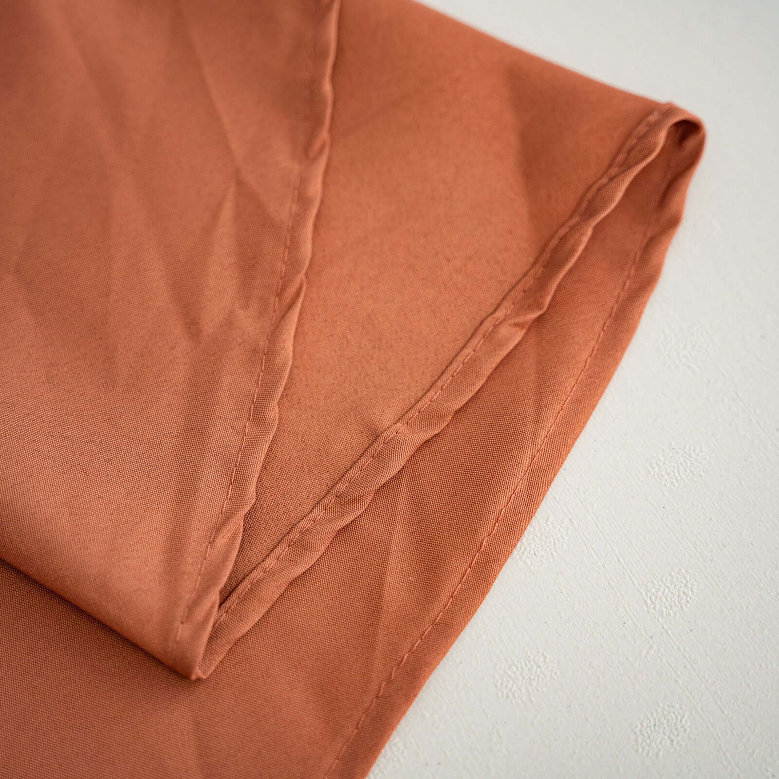 Polyester 120" Round Tablecloth Terracotta (Rust) - Seamless Wrinkle-Resistant Table Cover