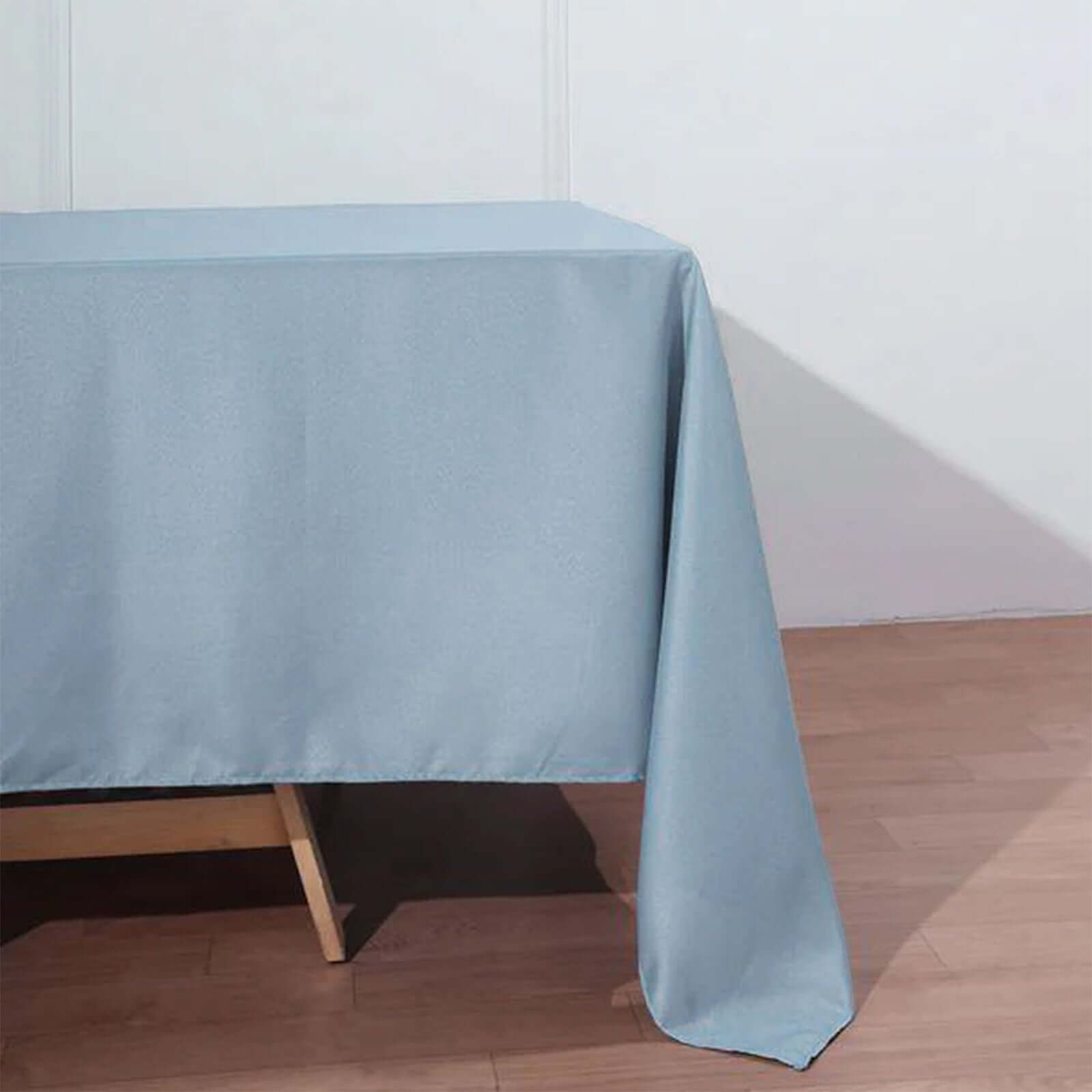 Polyester 72"x120" Rectangle Tablecloth Dusty Blue - Durable and Stylish Table Cover