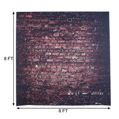 8ftx8ft Dark Red Vintage Brick Wall Vinyl Photo Shoot Backdrop