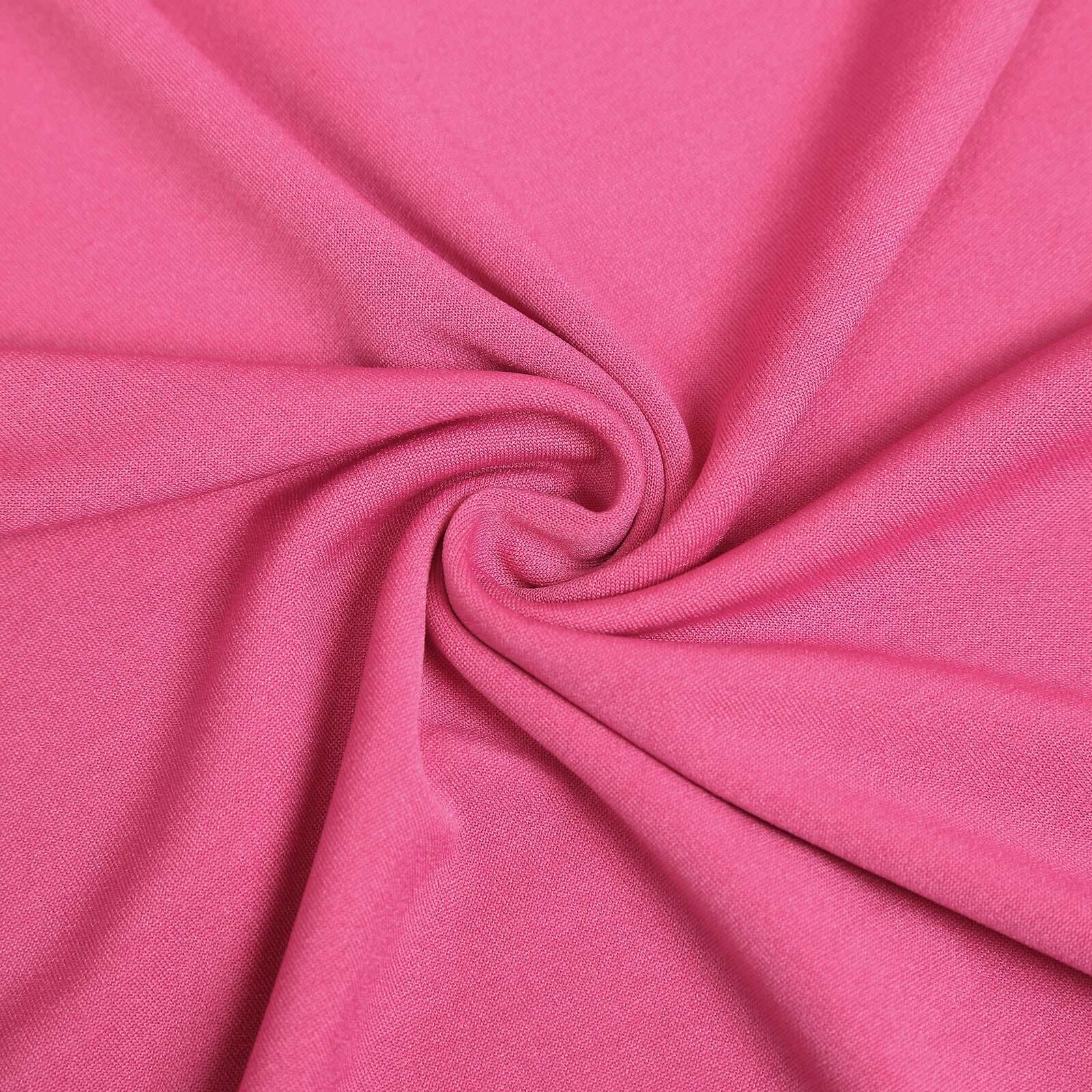 Set of 3 Matte Fuchsia Spandex Fitted Chiara Backdrop Stand Cover For Round Top Wedding Arch - 5ft, 6ft, 7ft