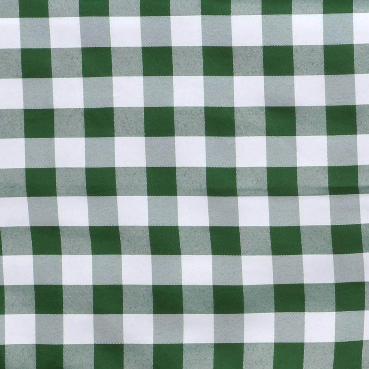 Polyester 60"x102" Rectangle Tablecloth White/Green - Checkered Buffalo Plaid Table Cover