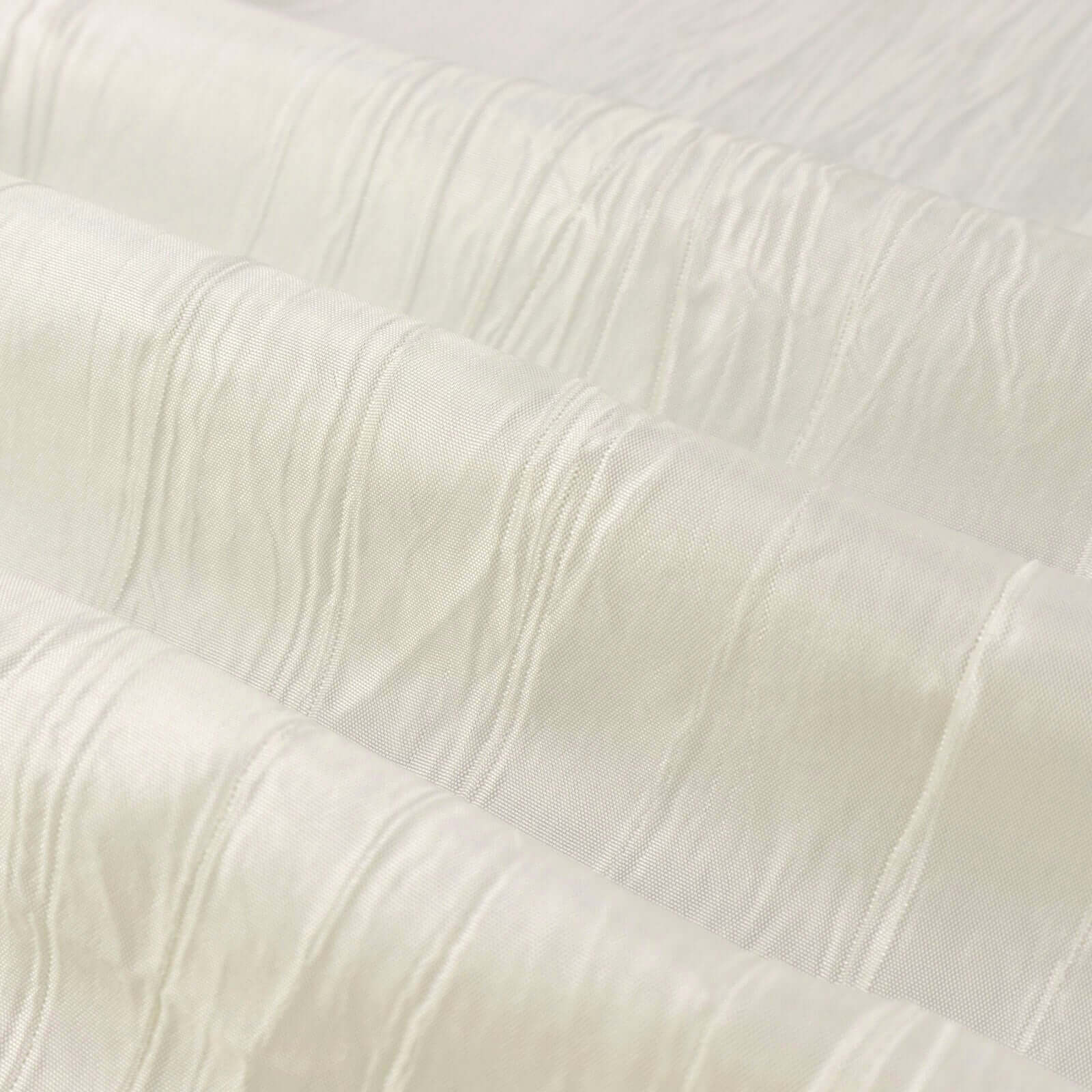 54"x10 Yards Ivory Accordion Crinkle Taffeta Fabric Bolt